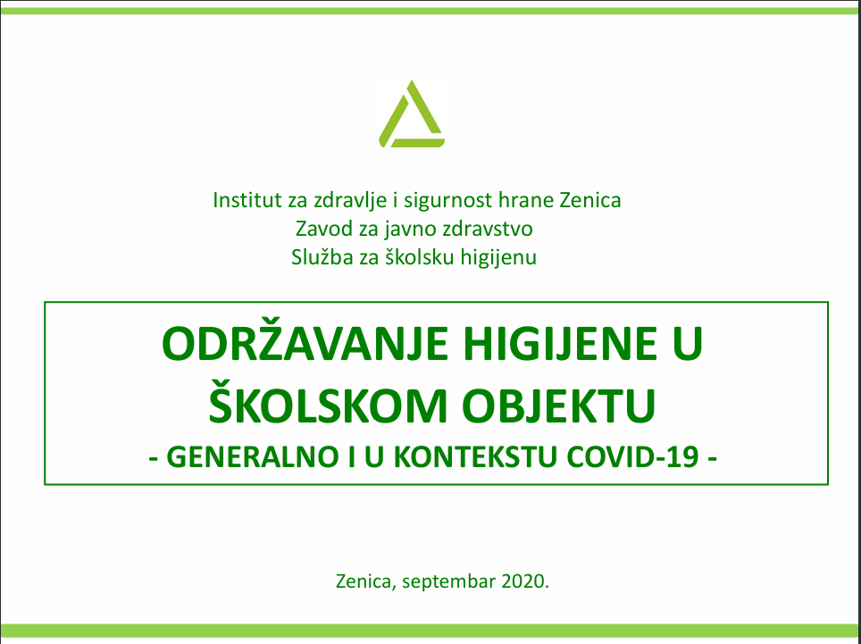 Održavanje higijene u školskom objektu 