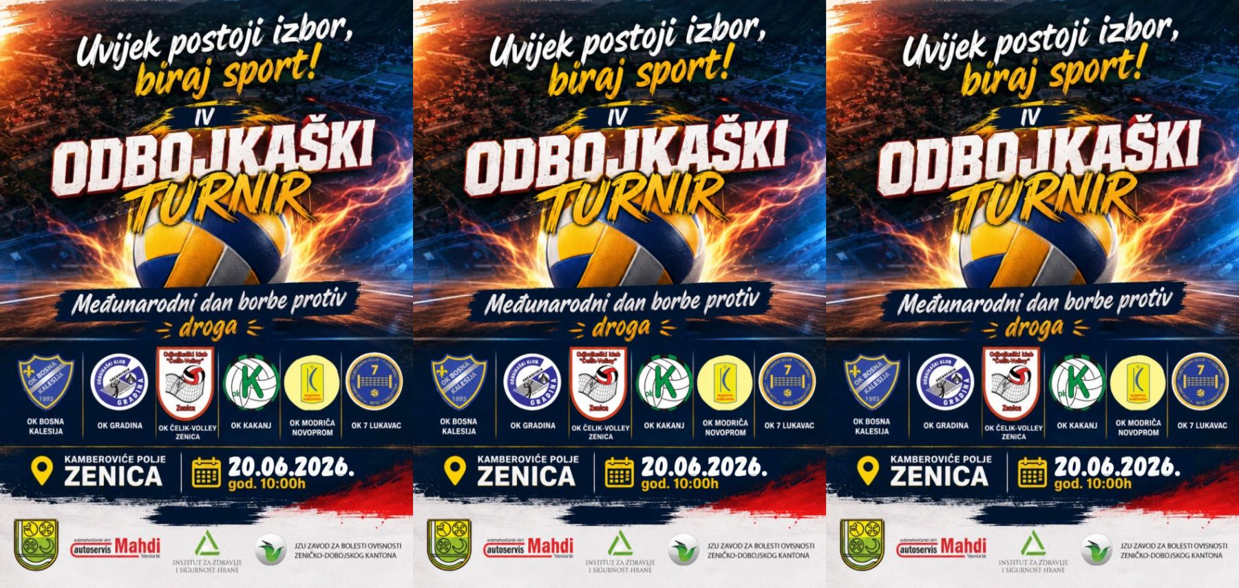 Četvrti odbojkaški turnir povodom Međunarodnog dana borbe protiv droga