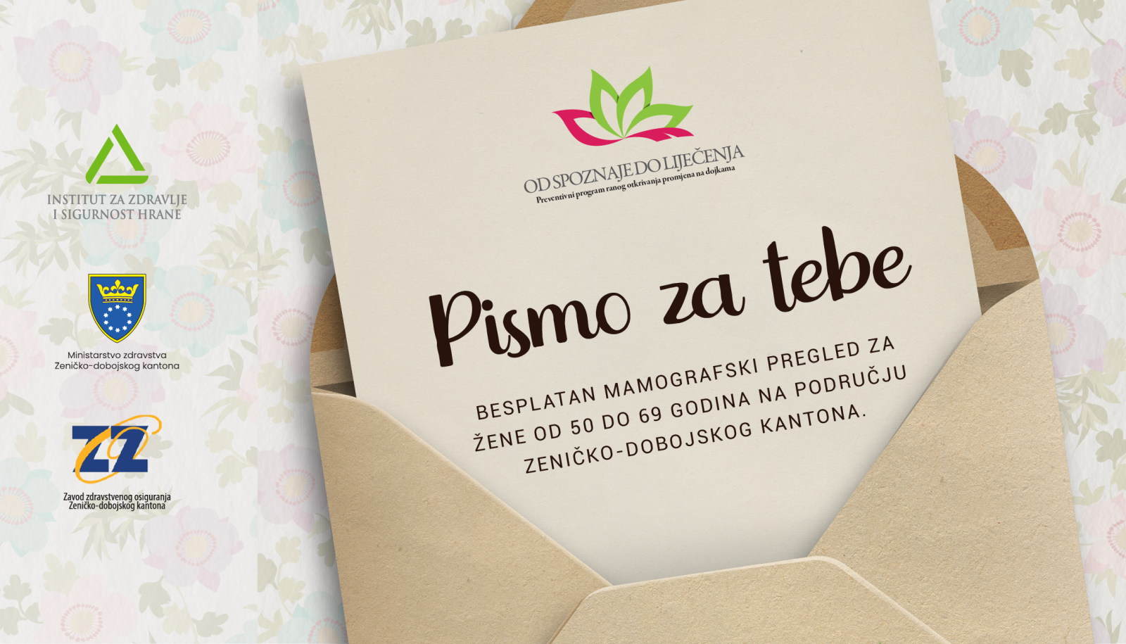 Pismo za tebe: Besplatan mamografski pregled za žene od 50 do 69 godina u Zeničko-dobojskom kantonu